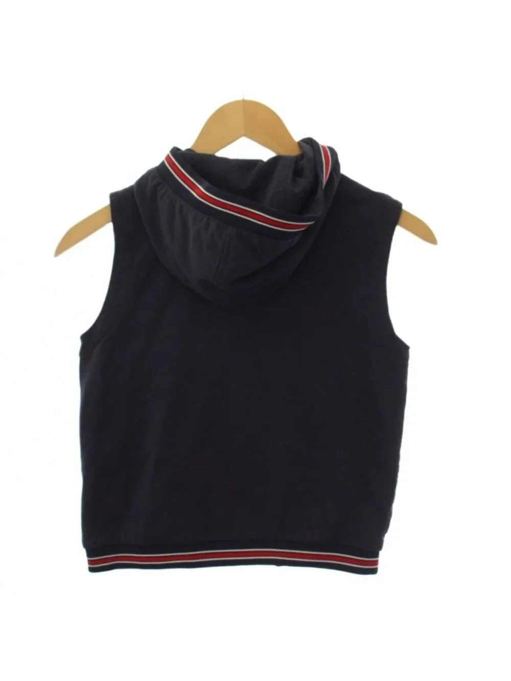 Moncler Down Vest Zip Up Hood 10 Navy